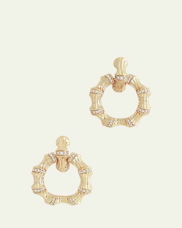 Bamboo Double Hoop Earrings